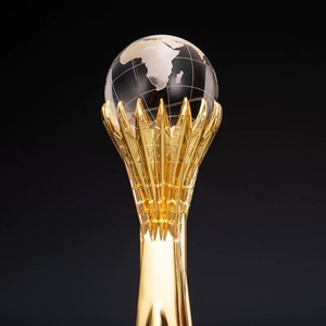 Gold Silver Bronze Resin <strong>Globe</strong> <strong>Golf</strong> Football <strong>Ball</strong> Event Crystal Trophy Award MH-J0746 - Product Image 3