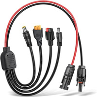 Câble d'extension personnalisé multi-connecteurs MC vers Xmass TX60 DC5521 DC7909, 18-12AWG, pour la charge de batteries d'alimentation extérieures