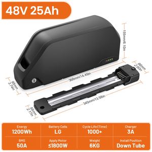 [USA Direct] Batterie de vélo électrique 48V 25AH 50A, pack de batteries au lithium Polly, cellules 21700 pour kits de moteurs électriques 1000W 1200W 1500W - Product Image 1