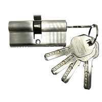 Porte de sécurité européenne avec cylindre de serrure en laiton, anti-effraction et anti-perçage, livrée avec 5 clés, dimensions 60/70 MM