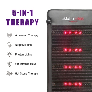 Tappetino per Massaggi A9000 in Ametista con Luce Rossa Affidabile, Terapia PEMF, Cristalli Curativi e Riscaldamento per il Corpo - Product Image 4