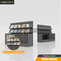 YEKS Vitrine de présentation de carreaux multifonctionnelle moderne en acier de qualité commerciale supérieure avec tiroirs à fentes pour la porcelaine