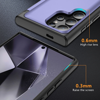 Coque de téléphone avec porte-cartes TPU+PC à prix d'usine pour S24 Ultra, anti-chute, pochette pour cartes, résistante aux rayures et à la saleté, 6 couleurs, style urbain