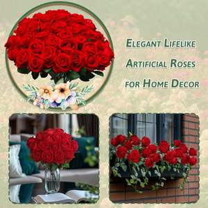 Rose artificielle unique en flanelle pour la décoration intérieure, les mariages, les hôtels et comme cadeau de Saint-Valentin - Product Image 4