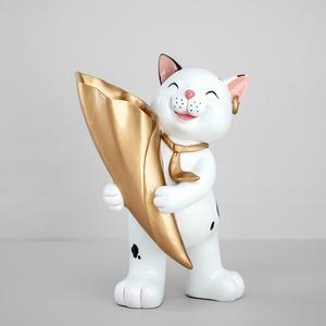 Vase à fleurs en résine chat porte-bonheur, peint à la main, écologique, <span class=keywords><strong>prix</strong></span> d'usine, vente en gros, pour la rentrée scolaire, Noël, chambre à coucher, table de chevet - Product Image 5