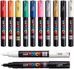 Pennarello Uni <span class=keywords><strong>POSCA</strong></span> PC-3M, Marcatore a Vernice Uni <span class=keywords><strong>POSCA</strong></span>, Pennarello Permanente Opaco Uni <span class=keywords><strong>POSCA</strong></span> - Product Image 2