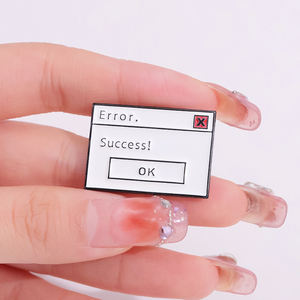 Klik Fout Succes Optie Emaille Pin Computerpagina Jump Box Revers Badge Broche Metalen Grappige Sieraden Pin Voor Rugzak Accessoires - Product Image 3