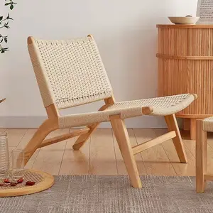 Nordic Rattan gewebter Massivholz stuhl aus Nordamerika importiert Eschenholz Wohnzimmer Sessel Sofa Lese stuhl
