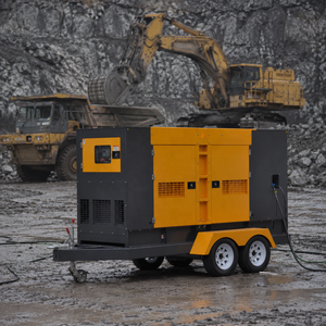 Générateur diesel mobile sur remorque 400 kVA, 50 kW, 100 kW, 200 kW, 300 kW, triphasé, refroidi par eau, silencieux, avec capot pour la construction <span class=keywords><strong>de</strong></span> ponts - Product Image 1