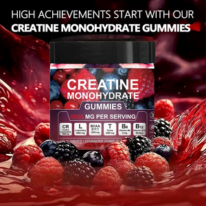 Gummies de créatine monohydrate OEM, gummies pré-entraînement, complément pour développer les muscles, améliore la croissance musculaire, boost d'énergie, L-Taurine - Product Image 6