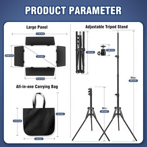 ไฟ LED PRO 600 รุ่นใหม่ แผงไฟแบบแบน สำหรับถ่ายภาพในร่ม ให้แสงสว่างแบบเติมเต็ม ถ่ายภาพอาหารอย่างมืออาชีพ มองเห็นได้ชัดเจน พร้อมโลโก้สั่งทำพิเศษ รับประกัน 24 เดือน ไม่มี - Product Image 4