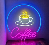 Enseigne lumineuse LED néon personnalisée, texte et logo sur mesure, lampe néon murale pour café, bar, restaurant, décoration murale professionnelle