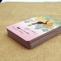 Cartes de démonstration avec support en bois, 50 pièces, de bonne qualité, mobile, coin rond, doux