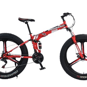 Vélo de montagne électrique pliable 26 pouces, pneus larges, double suspension, tout-terrain, avec béquille - Product Image 5