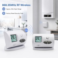 Thermostat de chaudière RF sans fil, thermostat d'ambiance LCD, contrôleur de température pour chauffage au sol par eau