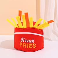 Sombrero Divertido de Hamburguesa y Papas Fritas SOLPOP, Decoración de Comida para Fiestas de Acción de Gracias, Accesorios Divertidos para Espectáculos, Gorra Cosplay