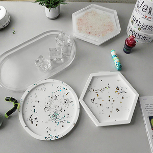 Molde de silicona para posavasos, hexagonal, ovalado, redondo, para manualidades, ecológico, moderno, altamente transparente, decoración hecha a mano - Product Image 2