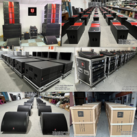 Système audio professionnel complet, double enceinte Line Array 12 pouces, système de sonorisation avec microphone, table de mixage DJ et moniteur
