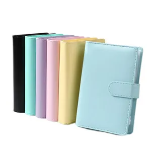 Groothandel 6 Spiraal Ring Pu Lederen A6 Losse Blad Binder Ringen Notebook Covers