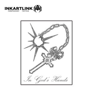 Autocollant de <span class=keywords><strong>tatouage</strong></span> temporaire personnalisé motif étoile croisée, imperméable, longue durée (15 jours), semi-permanent, pour le <span class=keywords><strong>cou</strong></span> et les épaules - Product Image 3