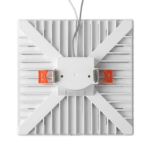 ไฟ LED แผงสี่เหลี่ยมสีขาว 24W ขั้ว E27 ป้องกันแสงสะท้อน เส้นผ่านศูนย์กลาง 12 ซม. 100V-265V วัสดุ PC+PP Ra85 รับประกัน 20000 ชั่วโมง 1 ปี - Product Image 1