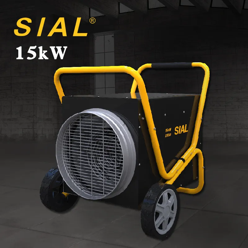 SIAL 15kw เครื่องทำความร้อนท่อความร้อนไฟฟ้าอุตสาหกรรมพร้อมล้อเครื่องทำความร้อนไฟฟ้าสแตนเลส