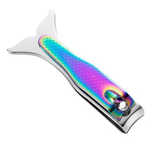 Hot Sale Newest 2pcs Colorful Titanium Fish Sharp <b>Nail</b> Clipper Cutter <b>Set</b> With Tin Box Pack - Product Image 1