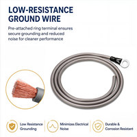 Kit de câblage amplificateur 2 canaux Recoil RIK10 10 AWG pour caisson de basses amplifié, câble d'alimentation/terre CCA, câble RCA OFC, porte-fusible Mini-ANL