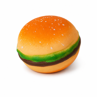 Jouet Squishy Hamburger à Remontée Lente, Balle Anti-Stress Réaliste en Forme de Burger pour Enfants et Adultes, Jouet Sensoriel de Bureau