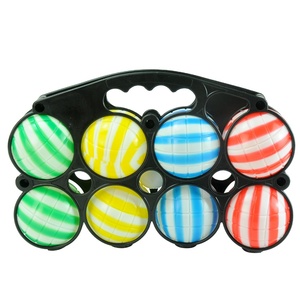 Jeu de boules de pétanque en plastique - Couleurs mélangées - Boules ergonomiques non toxiques de 72 mm pour une utilisation en intérieur/extérieur - Product Image 5
