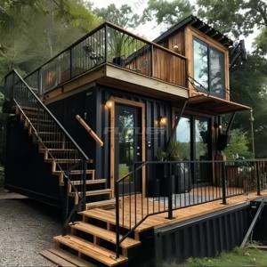 Rumah Kontainer 2 Lantai Berkualitas Tinggi 40FT, Rumah Kontainer Mewah, Rumah Kontainer Kayu - Product Image 3