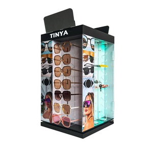 <span class=keywords><strong>Torre</strong></span> de exhibición de gafas acrílicas giratorias de 360 grados del fabricante de Tinya con gabinete Bloqueable, gafas de sol, exhibición de gafas - Product Image 4