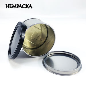 HEMPACKA boş Metal yuvarlak boya kutusu kapaklı teneke kutu üretici toplu - Product Image 1
