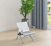 Chaise d'attente en acier laminé à froid renforcé, antirouille, pour aéroport, gare, clinique, banque publique, hall d'accueil