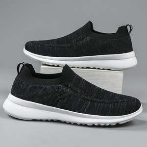 Zapatillas Deportivas Transpirables Personalizadas con Tejido de Punto, Zapatos Casuales para Caminar, Ropa Masculina - Product Image 4