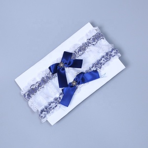 2 PCS/Set New Fashion Elastic White Lace Wedding Garter Party <span class=keywords><strong>Jarretière</strong></span> pour la <span class=keywords><strong>mariée</strong></span> - Product Image 6