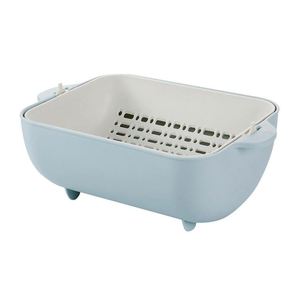 2 In1 Vegetable Washing Basin and Drainer <b>Basket</b> Durable <b>Plastic</b> Kitchen Use <b>Basket</b> for Fruit Washing - Product Image 1