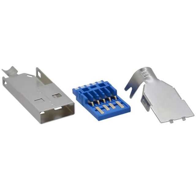 3 Piece Set USB 3.0 Type A Male Connector 9 Pin Up down buckle Tinplate Shell and Core USB A Plug for Fast charging Data Cable