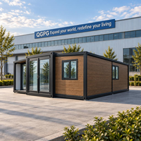 Maison conteneur extensible de 40 pieds, norme australienne, unité d'habitation autonome, maison préfabriquée en conteneur, villa portable en acier, usine chinoise