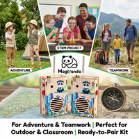 Kit STEM Magipanda, jouet d'intercom sans fil pour enfants, talkie-walkie, jouets éducatifs en bois DIY pour enfants
