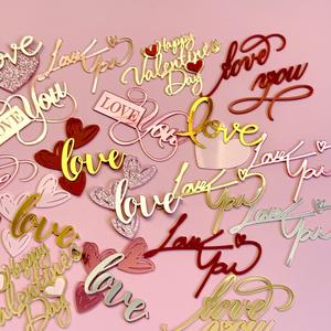 Adorno de Pastel de Acrílico Modern Love <span class=keywords><strong>para</strong></span> el Día de San Valentín, Suministros <span class=keywords><strong>para</strong></span> Aniversario de Bodas, Decoración de Cupcakes de Corazón de <span class=keywords><strong>Dos</strong></span> Capas - Product Image 6