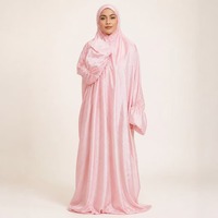 Ensemble de prière Mukena pour femmes, manches bouffantes, vêtements modestes, vêtements islamiques