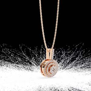 Collier pendentif en diamant de laboratoire de luxe pour femmes, or rose, or blanc, argent, accessoire de mode élégant - Product Image 4