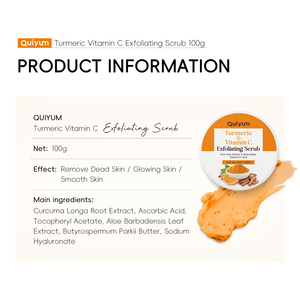 Gommage Corporel Nourrissant en Gros VC Curcuma Exfoliant Éclaircissant et Adoucissant 100g Crème Gommante pour le Corps - Product Image 3