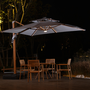 <span class=keywords><strong>Parasol</strong></span> Cantilever Solaire LED d'Extérieur Meiqi, Grand <span class=keywords><strong>Parasol</strong></span> de Jardin <span class=keywords><strong>pour</strong></span> Villa, <span class=keywords><strong>Terrasse</strong></span>, Resort, Balcon - Product Image 2