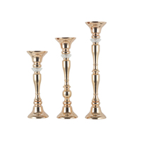 Goldener Hoher Blumen-Säulenkerzenhalter Anpassbare Silberne Tisch-Blumenkugel-Vase Hochzeits-Tischdekoration