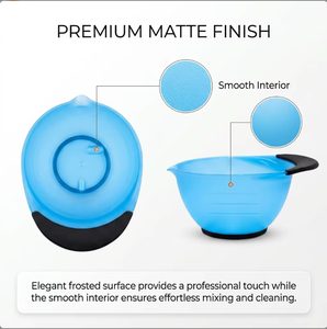 Frosted Hair Dye Mixing Bowl Large Non-slip Salon Color Tint Bowl with Ergonomic Handle for <strong>Colorists</strong> - Product Image 4