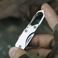 LFEDC Vente en gros en usine EDC Mini porte-clés pliable et pliable en acier inoxydable Couteau à mousqueton avec brise-verre