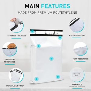 Poly bưu phẩm vận chuyển phong bì tự niêm phong Túi vận chuyển túi cho quần áo, gửi thư phong bì cho doanh nghiệp nhỏ, túi poly - Product Image 2