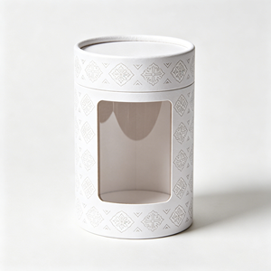 Biodegradable Cylinder <b>Box</b> With Transparent Window Custom Size Tube For Coffee Bean Household Storage Bulk <b>Packing</b> - Product Image 5